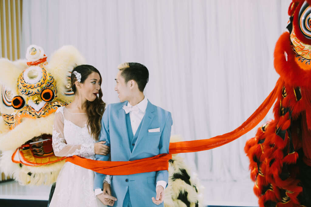 Chinese Lion Dance At Imperial Event Venue