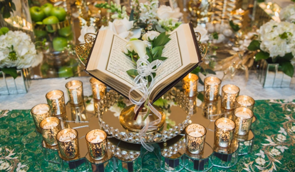 Sacred Book  At Persian Wedding