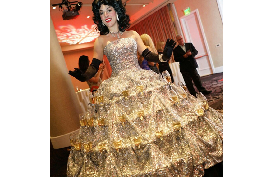 Fun And Unexpected Ideas To Make Your Wedding Reception Stand Out Unique Wedding Reception Ideas - Strolling Champagne Dress