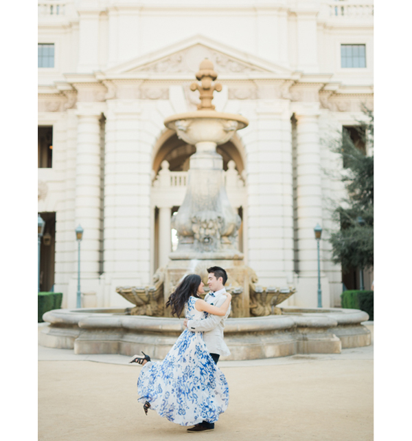 7 Dazzling Engagement Photo Shoot Locations In Southern California Engagement Photo Shoot - Couple At Pasadena City Hall