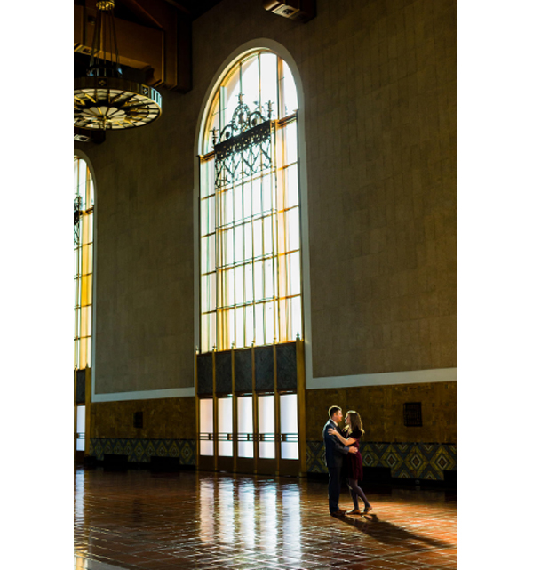 7 Dazzling Engagement Photo Shoot Locations In Southern California Engagement Photo Shoot - Couple At Union Station Los Angeles