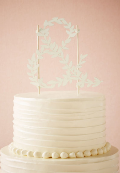 Wedding Cake Toppers - Ampersand On White Cake