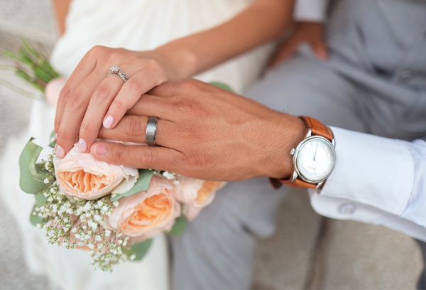 Advice For The Bride And Groom - Bride And Groom With Wedding Rings