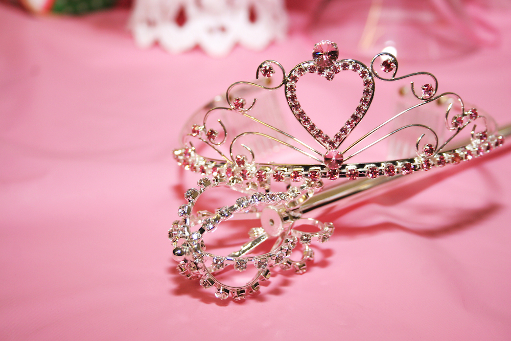 Crown On Top Of A Pink Sheet.